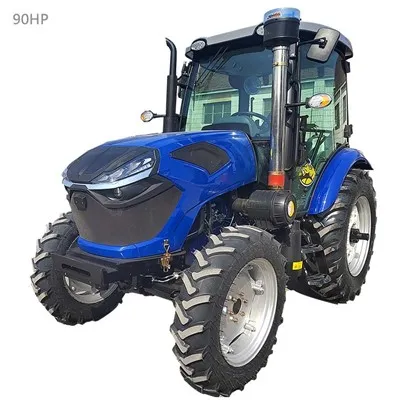 Синій сільськогосподарський трактор потужністю 90 к.с